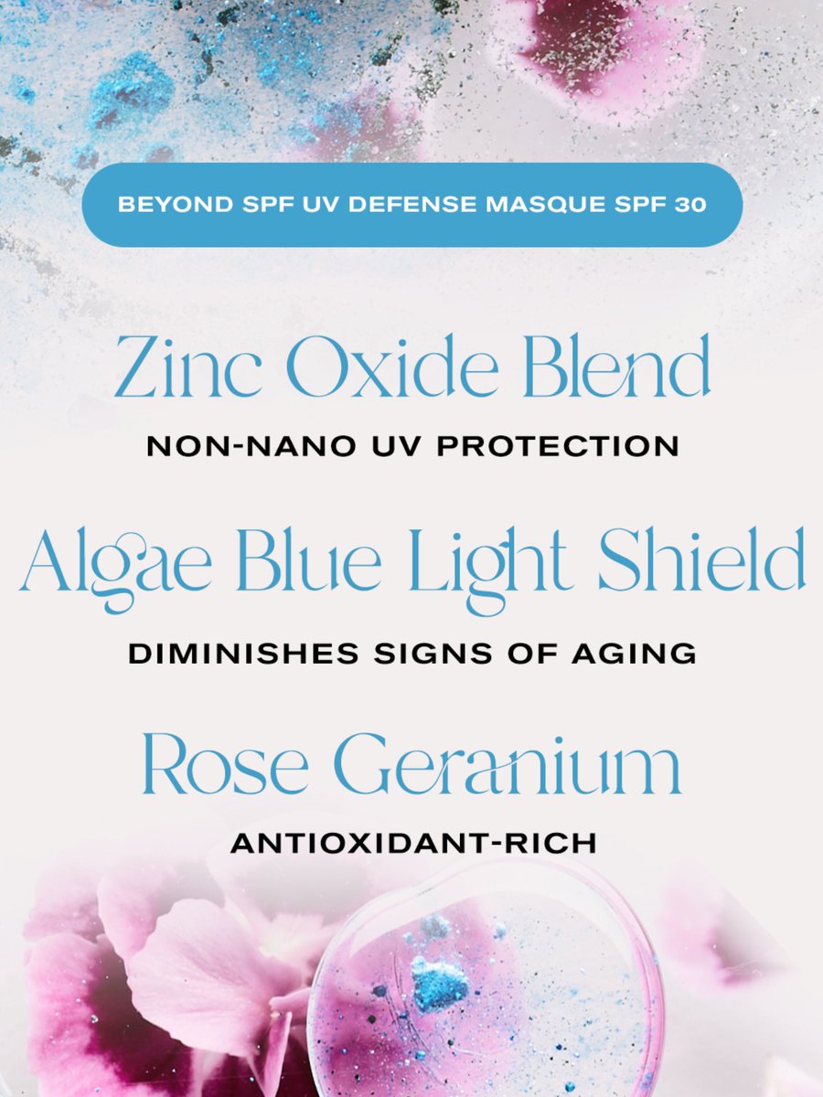 ErnoLaszlo's tweet photo. Introducing our Beyond SPF UV Defense Masque SPF 30. ☀️ This mineral-based, non-nano sunscreen supports overall skin wellness for daily &amp; prolonged sun exposure by helping to strengthen your moisture barrier &amp; deliver antioxidants through skin-safe ingredients. https://t.co/7iVGlqCbBv