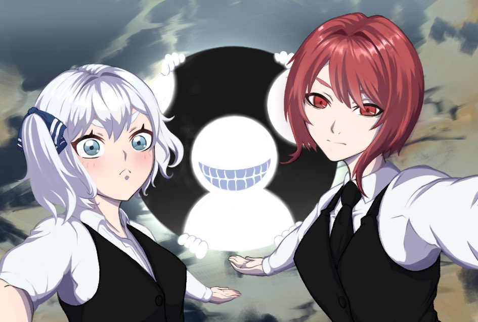 YwZOwezkrKNKjaZ's tweet photo. ＃SCP美術館　＃YouTube ＃ファンアート　＃緋色　＃冥々

今めちゃめちゃ推しでめちゃめちゃ見てる
SCP美術館をスマホで流してチラチラ見ながら
SCP美術館を描きました。笑 https://t.co/mInMlHXtAf