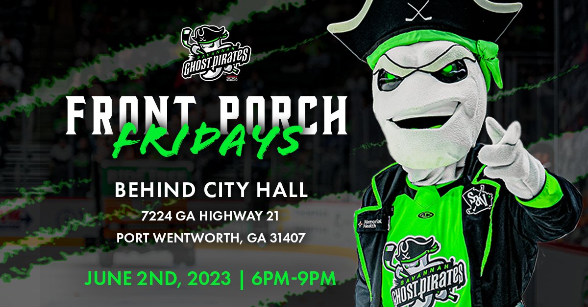 Savannah Ghost Pirates on X: Join us tonight in Port Wentworth behind City  Hall for the Front Porch Friday concert series! Enjoy live music and food  trucks with the Ghost Pirates!  /