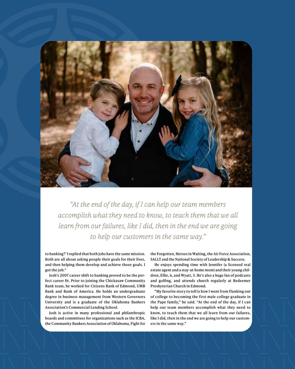 Congratulations to our Chief Operating Officer, <a href="/joshpapeok/">Josh Pape 🇺🇸</a>, for being featured in this month's OKC City Lifestyle Magazine! Check out the latest article here ow.ly/WzxZ50OBk4I #buildingbetterlives