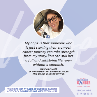 StoCANcer's tweet photo. Hey friends! This week, we are at ASCO so please come stop by our booth and say hello to June and Irasema who will be there to greet you! We love meeting you all in person!! #stomachcancerawareness #stomachcancersupport #stomachcancerjourney #hopeforstomachcancer https://t.co/M5sr24GfN9