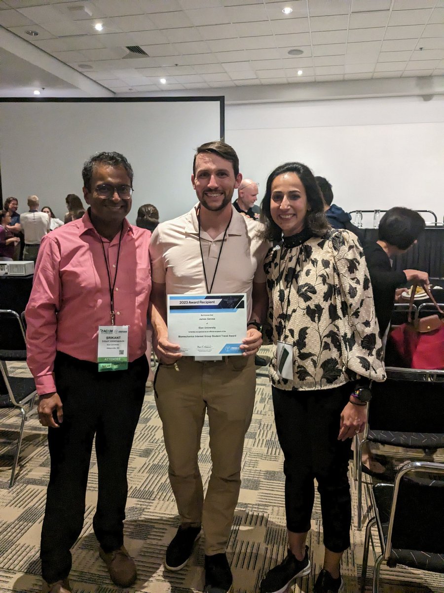 Elon DPT (@elonpt) on Twitter photo So proud of our <a href="/elonpt/">Elon DPT</a> students James and Alicia for winning student travel and research awards from <a href="/AcsmBig/">ACSM_BIG</a> <a href="/ACSMNews/">American College of Sports Medicine</a> ! Hard work pays off! <a href="/ironmomPT/">Shefali Christopher</a> @AlysGiordano <a href="/vallabhajosula/">Srikant Vallabhajosula, PhD</a> <a href="/ElonBiomechLab/">Elon Biomechanics Lab</a> <a href="/elonuniversity/">Elon University</a> So proud of our <a href="/elonpt/">Elon DPT</a> students James and Alicia for winning student travel and research awards from <a href="/AcsmBig/">ACSM_BIG</a> <a href="/ACSMNews/">American College of Sports Medicine</a> ! Hard work pays off! <a href="/ironmomPT/">Shefali Christopher</a> @AlysGiordano <a href="/vallabhajosula/">Srikant Vallabhajosula, PhD</a> <a href="/ElonBiomechLab/">Elon Biomechanics Lab</a> <a href="/elonuniversity/">Elon University</a>