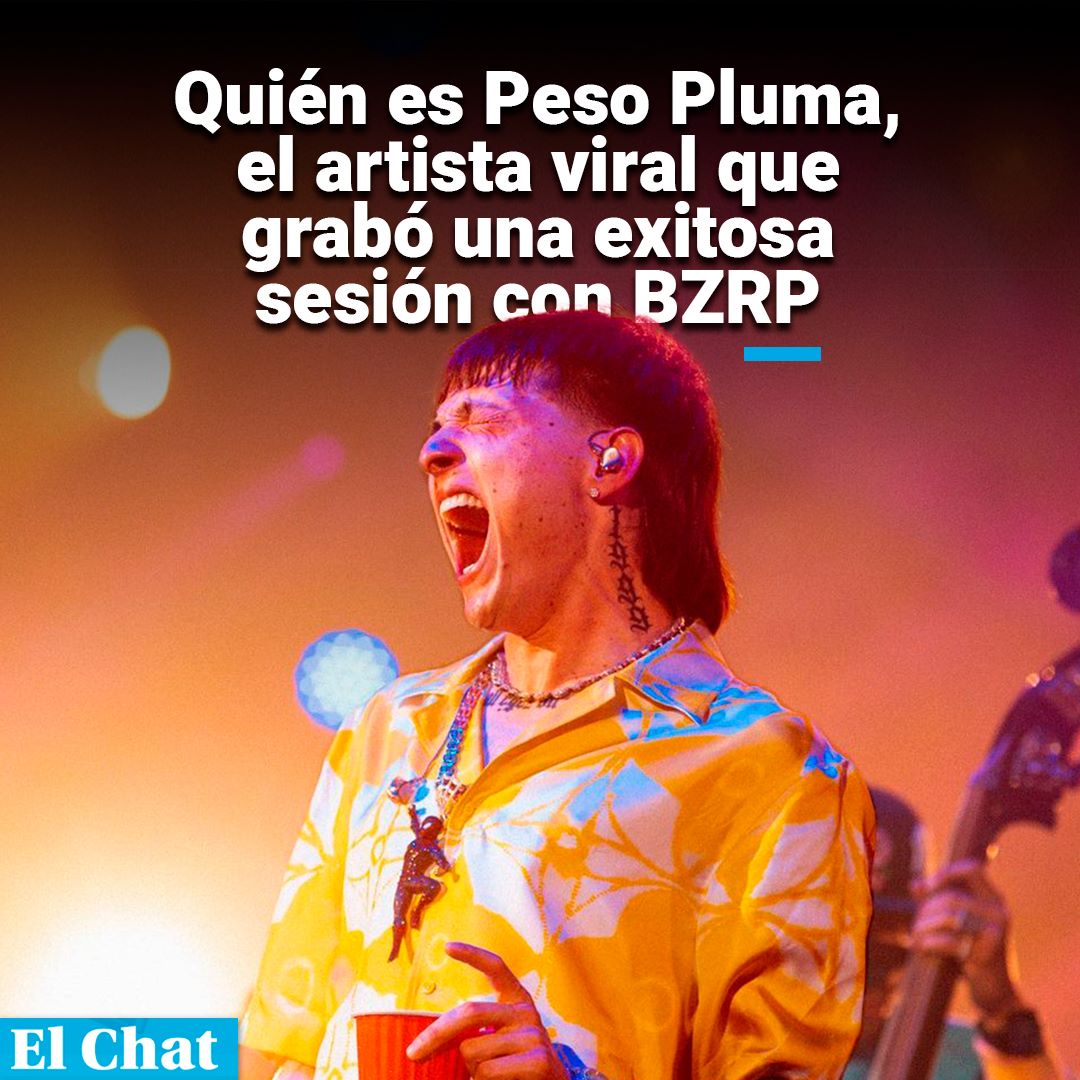 Primicias's tweet photo. #ElChat | El mexicano Peso Pluma es lo más oído en Spotify. En redes sociales lo aman y también lo critican. Su último éxito es la sesión con BZRP. https://t.co/yPa7xEaJtc https://t.co/gGU8gwsqfq