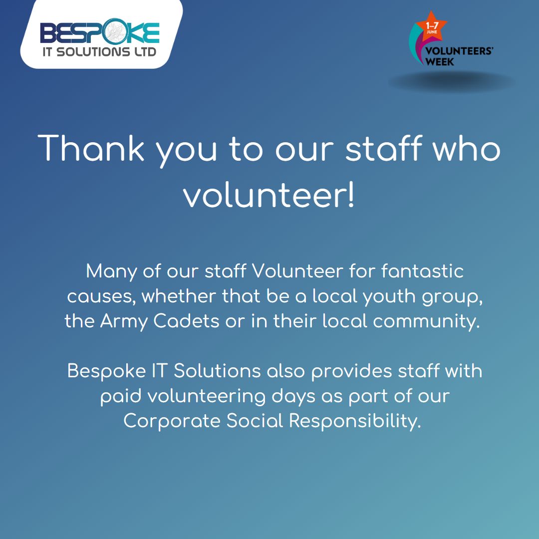 It’s National Volunteers’ Week – Thank you to all our staff who volunteer🙏. How do you give back to your community? Comment below and share what you do to volunteer. #volunteersweek