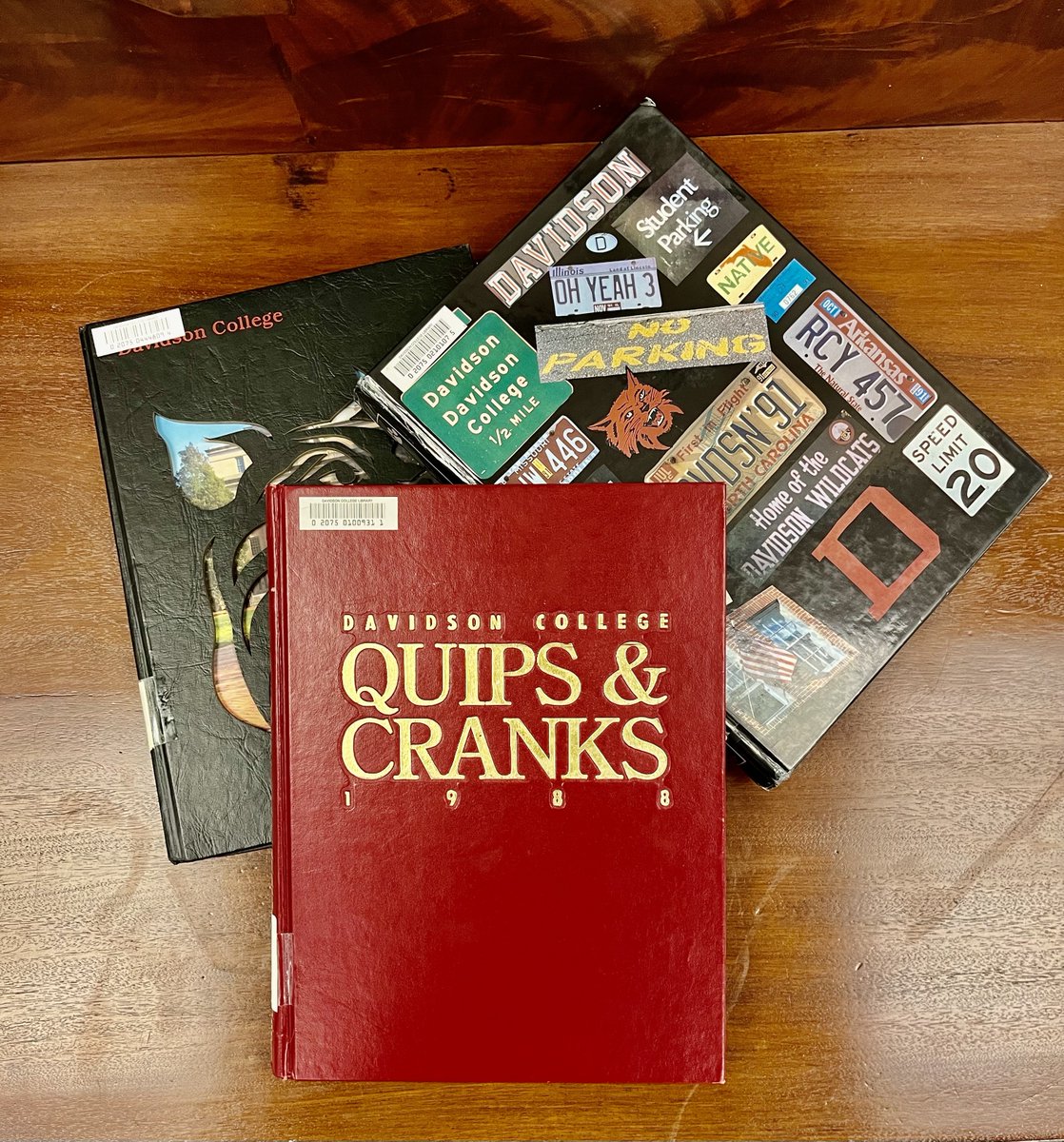 It's Reunion Weekend, Wildcats! Davidson College alums, stop by E.H. Little Library this weekend to revisit the spots where you used to hit the books and browse through the 'Quips and Cranks' from your time at @DavidsonCollege! #DavidsonReunion