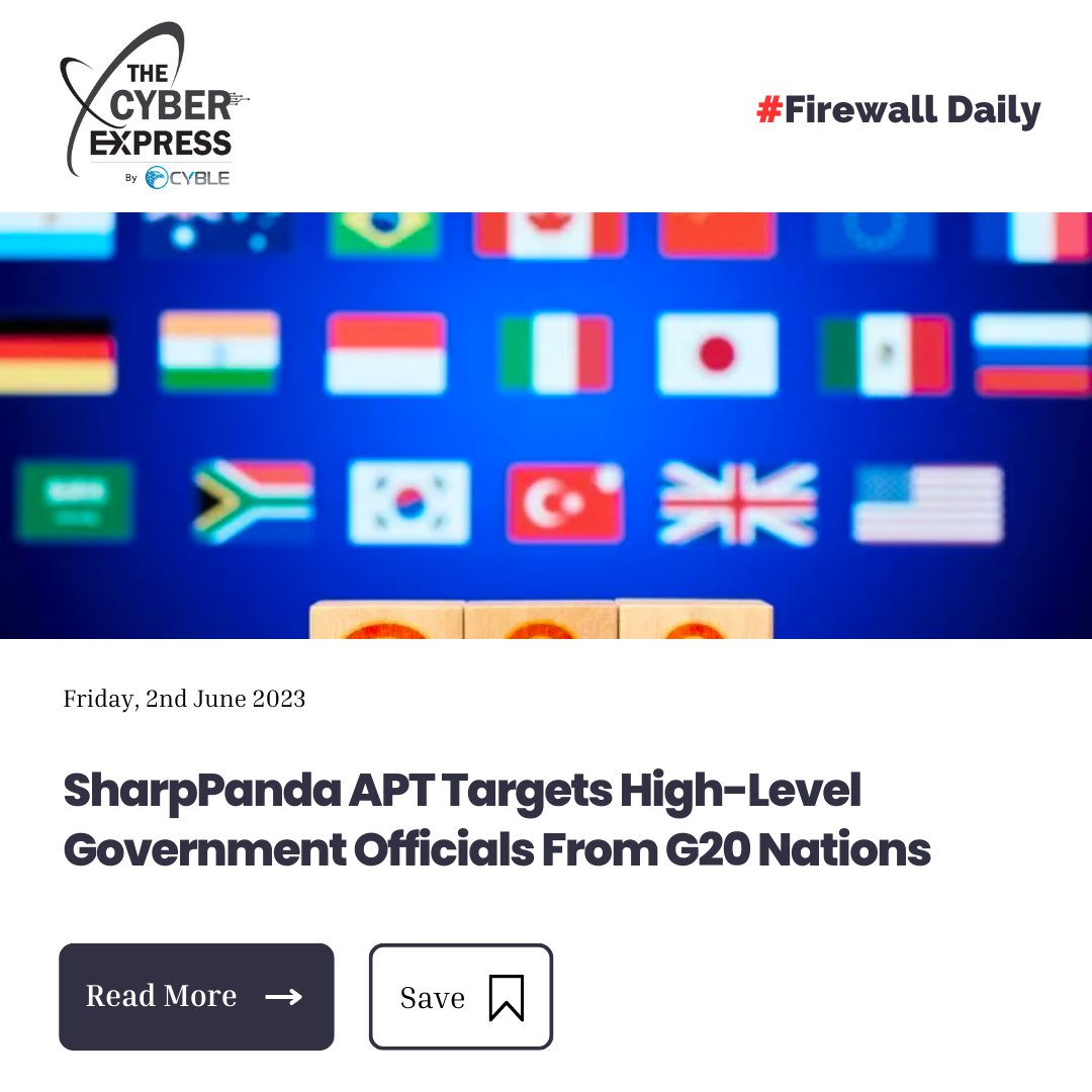 New findings by #CRIL reveal #SharpPanda #APT's shift in targets from Southeast Asian to #G20 officials. Explore the implications for global security and economic cooperation. bit.ly/3IS2w7I

 #G7 #Spearphishing #threatintel #cyberattack