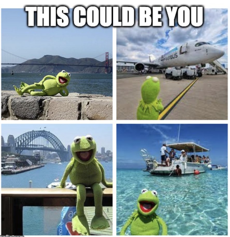This could be you, but you’re not participating in our Viking Deal travel contest when you could win a 2000 euro travel voucher… Don’t miss this chance to be like Kermie 👀