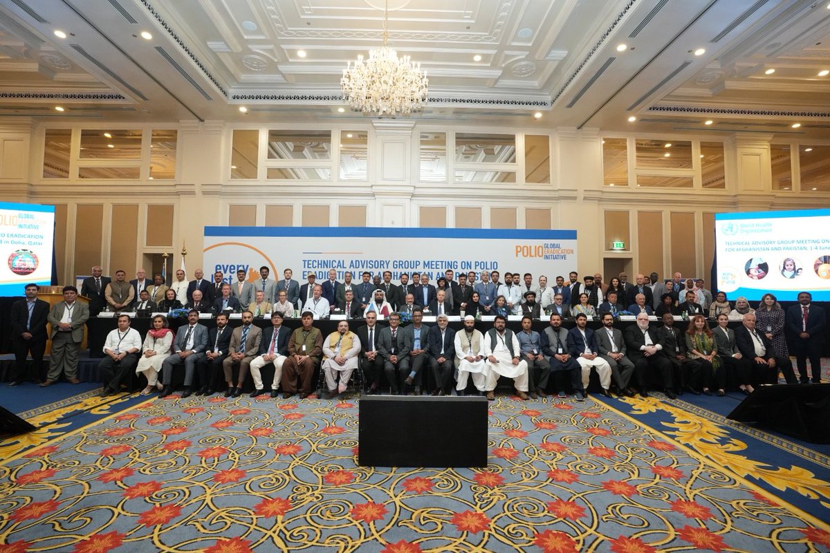 From 1-4 June, the Technical Advisory Group for #Afghanistan and #Pakistan is convening in Qatar to take stock of remaining challenges and chart the path for the polio programmes in the coming months, to ensure these efforts #EndPolio in both endemic countries by end 2023.