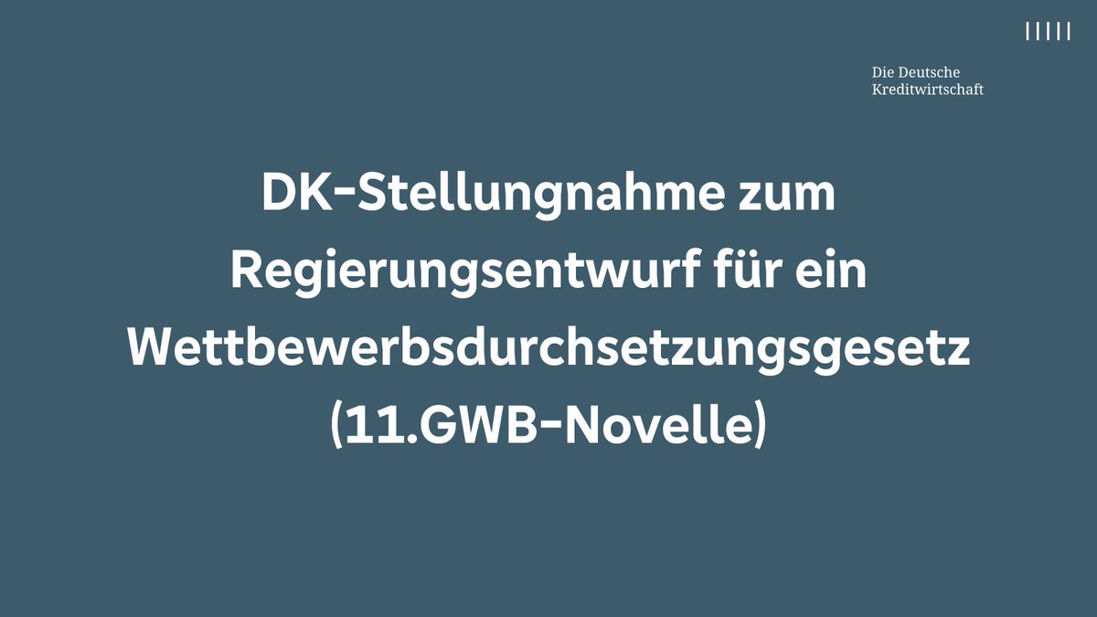 Die mit der 11. #GWBNovelle einhergehenden massiven Kompetenzerweiterungen des Bundeskartellamtes bedeuten für den Fall, dass sie so umgesetzt werden, eine erhebliche Verschärfung des #Kartellrechts und führt zu einem #Paradigmenwechsel. die-dk.de/themen/stellun…