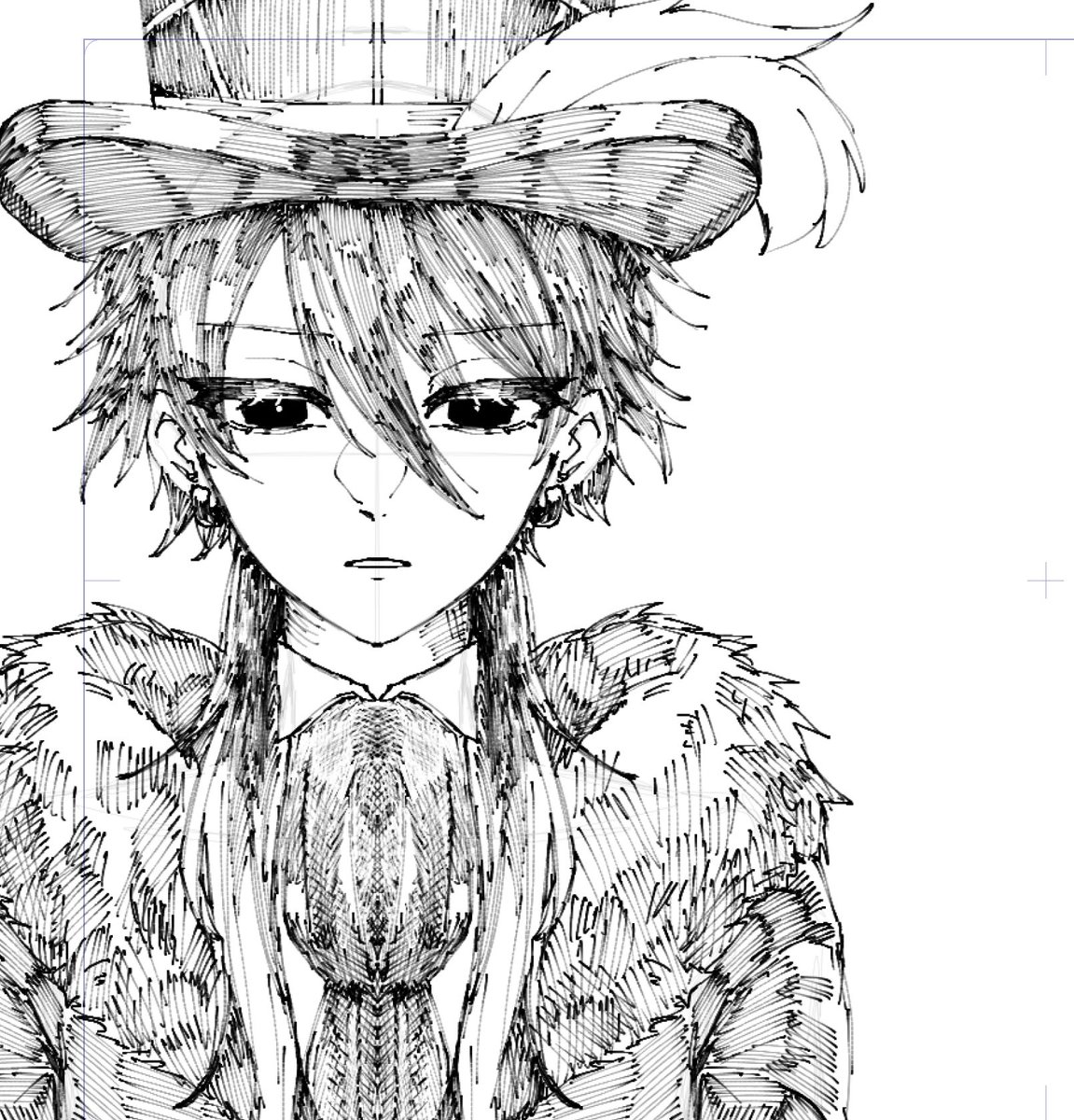 初描き🎩様