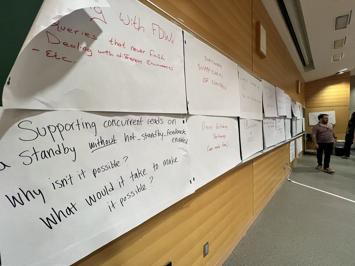 Topics of unconference are announced! <a href="/PGCon/">PostgreSQL Conference @pgcon@mastodon.social</a>