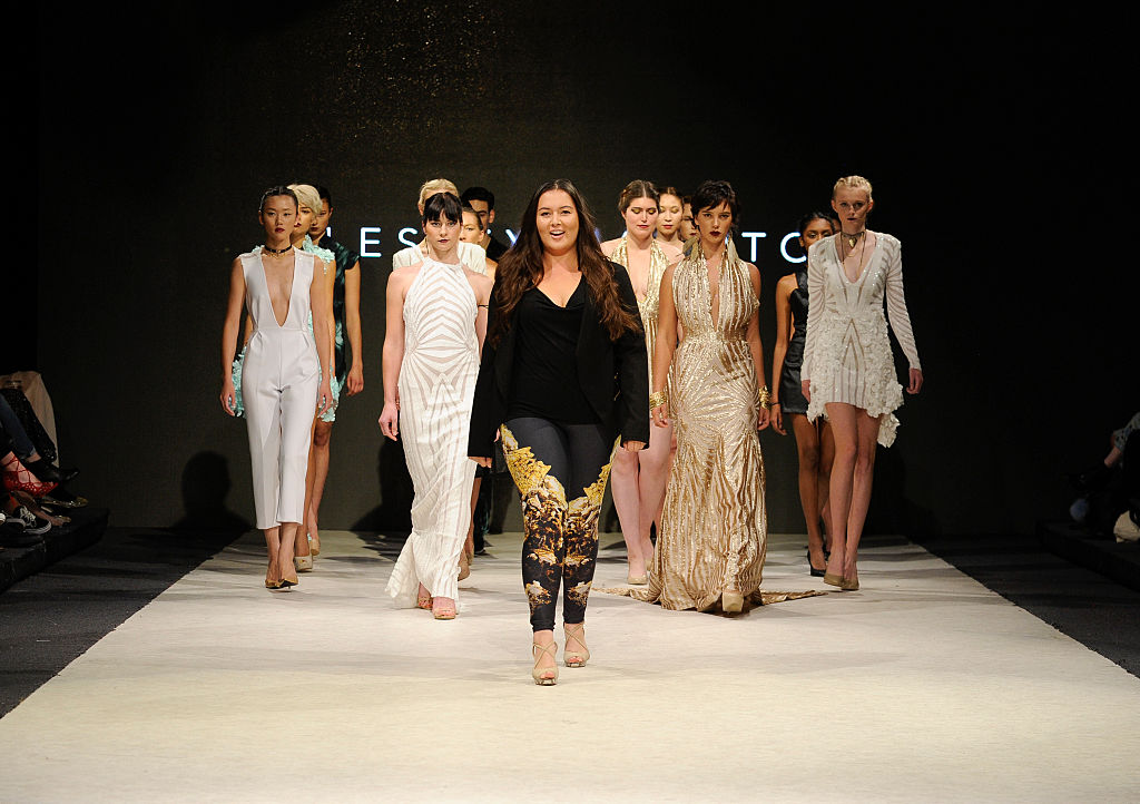 Canada's tweet photo. Uniting talent and advocacy, Lesley Hampton is an Indigenous artist and fashion designer based in #Toronto. She raises awareness for mental health and #BodyPositivity through her work, and was praised in @vogue’s top #CanadianLabels! Which of her designs is your favourite?💪 https://t.co/9k6mK3atPu