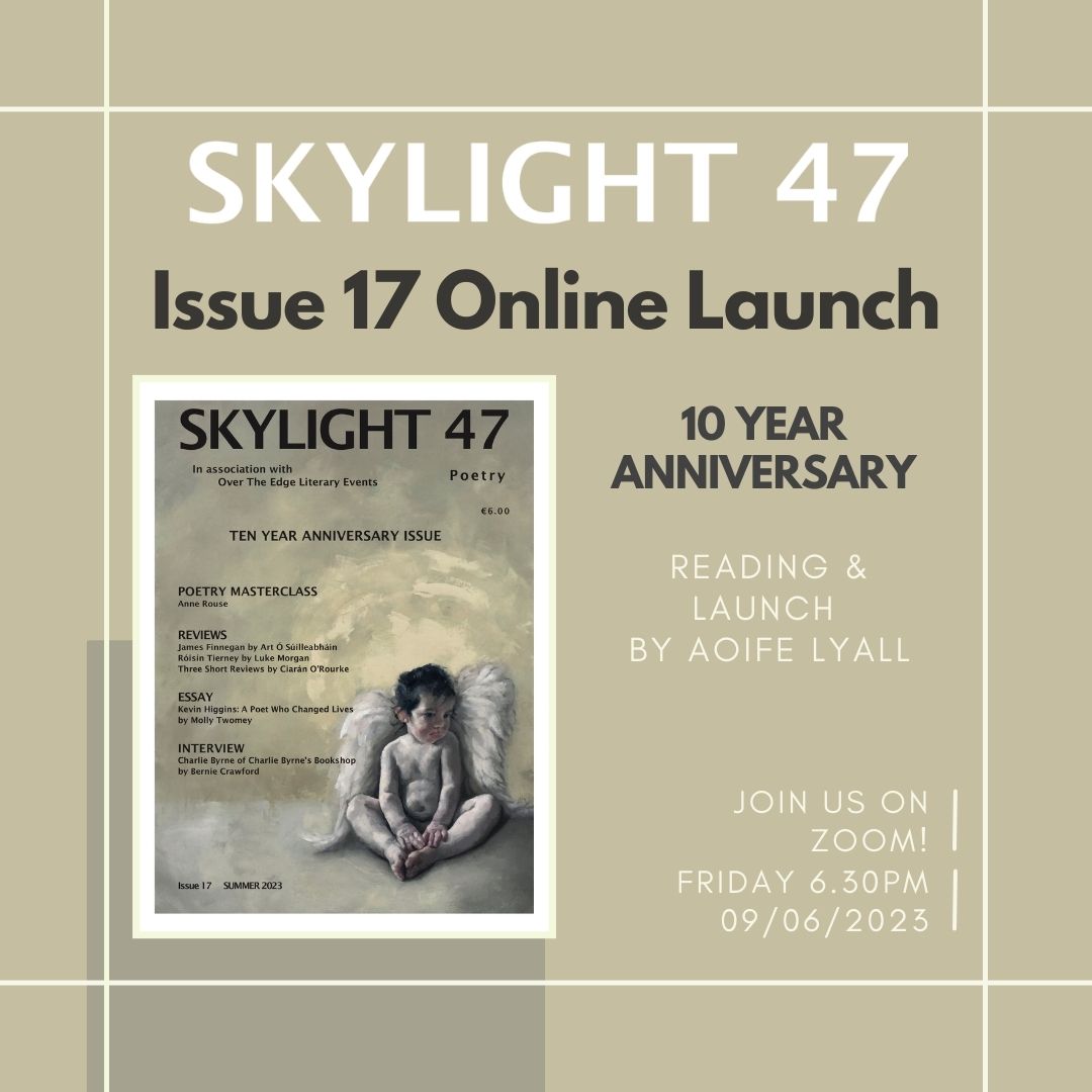 We are delighted to share the next part of our 10-year anniversary celebrations. Join us next Friday (9th June) at 6:30PM for a reading and issue launch by @PoetLyall as well as contributor readings. Another lovely evening of poetry is in store! Zoom link: us02web.zoom.us/j/86909912196