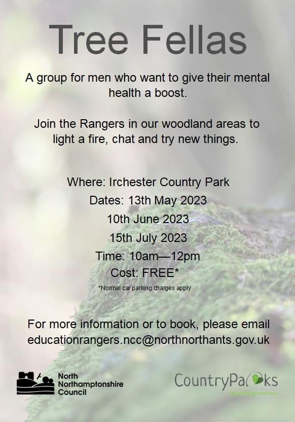 Healthy Schools North Northants (@hsnorthants) on Twitter photo The next Tree Fellas group at Irchester Country Park is on Saturday June 10th at 10am.🌲🌳
For more information or to book email: educationrangers.ncc@northnorthants.gov.uk The next Tree Fellas group at Irchester Country Park is on Saturday June 10th at 10am.🌲🌳
For more information or to book email: educationrangers.ncc@northnorthants.gov.uk