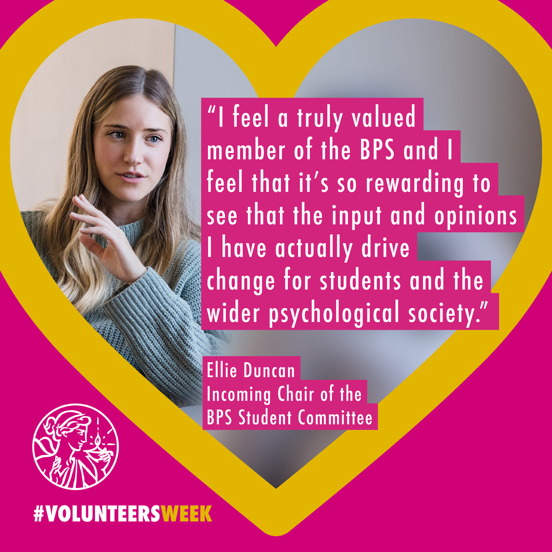 BPS Student Members (@bpsstudent) on Twitter photo For #VolunteersWeek <a href="/BPSStudentChair/">BPS Student Chair</a> Ellie Duncan shares her thoughts and feelings about volunteering for the BPS Student Committee.
A big thanks to all our student members who volunteer their time! 👏 For #VolunteersWeek <a href="/BPSStudentChair/">BPS Student Chair</a> Ellie Duncan shares her thoughts and feelings about volunteering for the BPS Student Committee.
A big thanks to all our student members who volunteer their time! 👏
