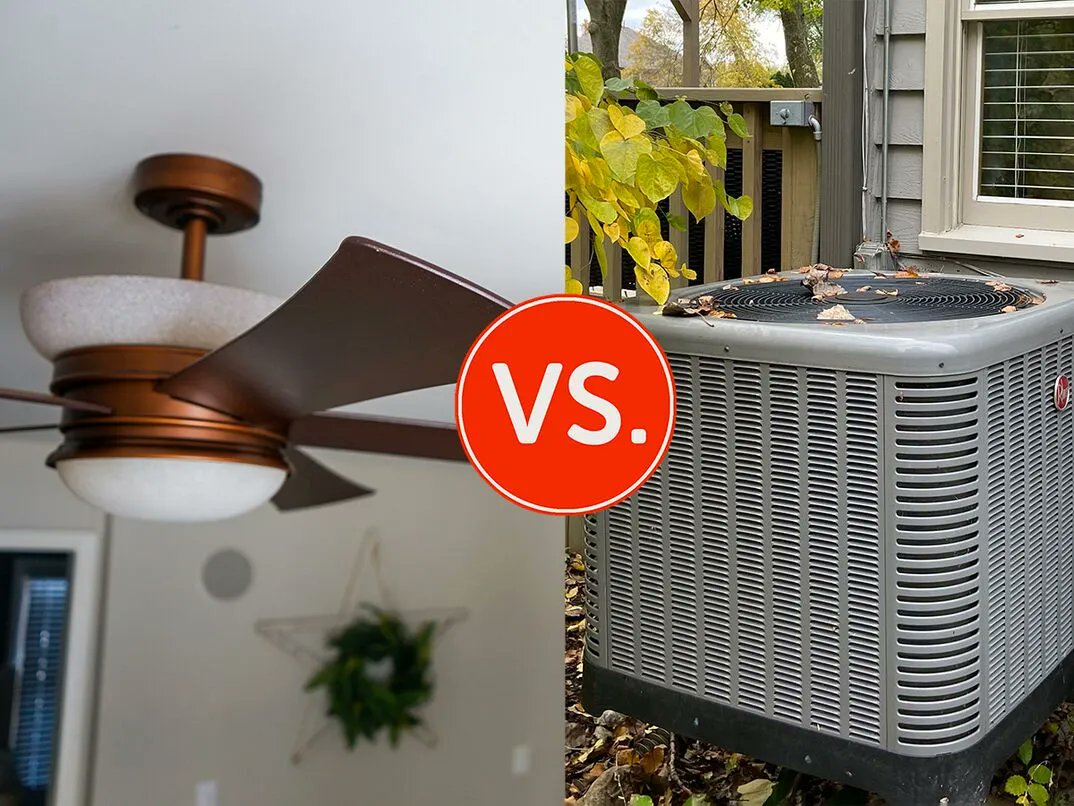 Ceiling fans vs. AC: the cooling showdown! 💨 🌡️ When it comes to battling the heat, let's face it—ceiling fans are no match for an air conditioning unit. But hey, they can provide some short-term relief! Check out more in our blog: buff.ly/43ydEyv.