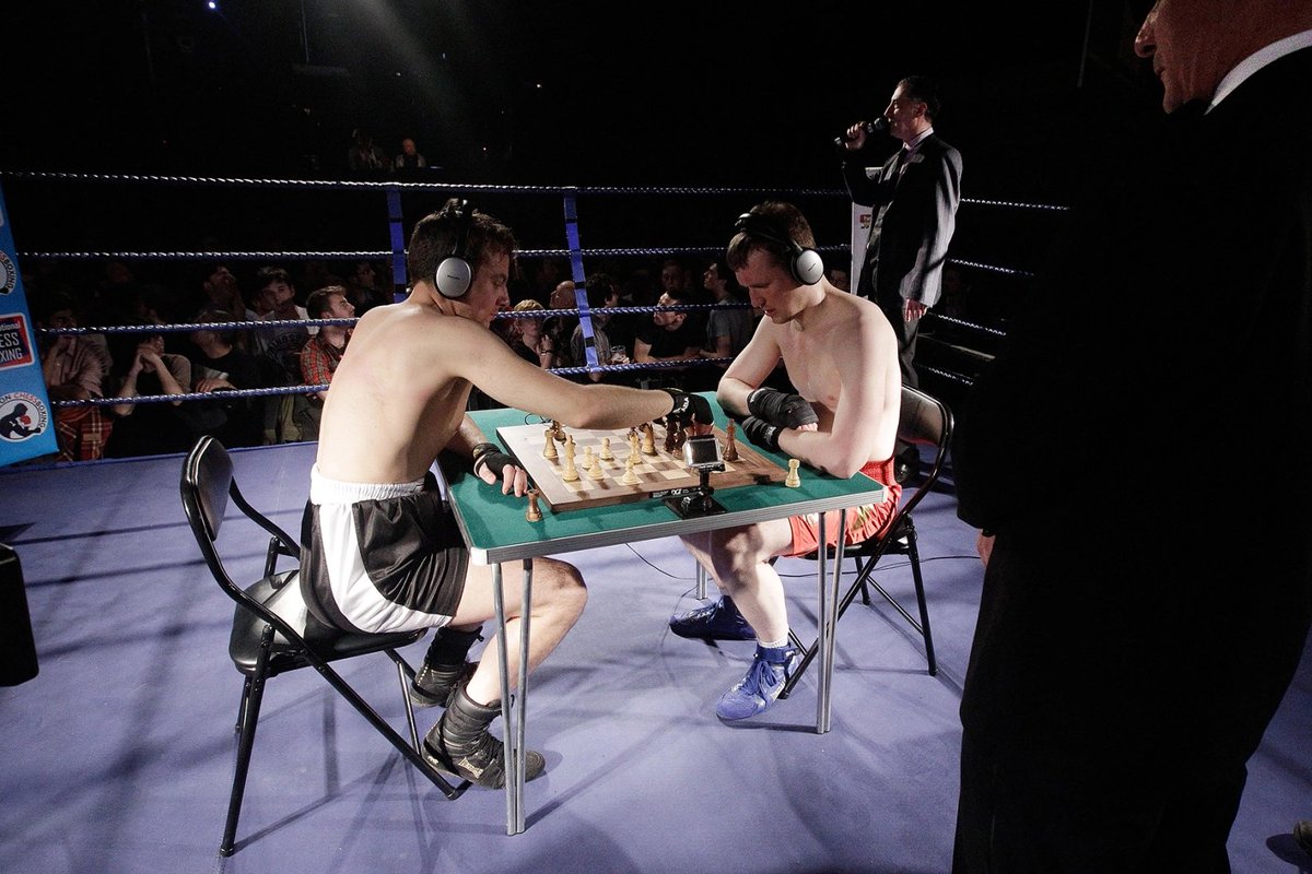 I was today years old when I found out chessboxing was a thing and I have so many questions.