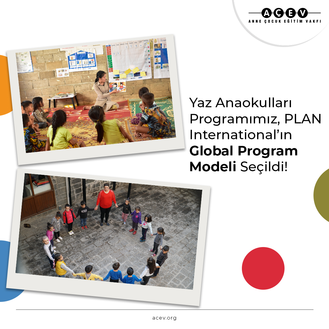 Yaz Anaokulları Programımızın, 75 ülkede çocuk hakları ve eğitim alanında çalışan PLAN International tarafından Global Program Modeli olarak seçilmesinin mutluluğunu yaşıyoruz.🥰