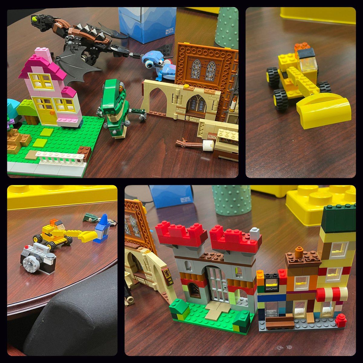 Images of the Lego village built by one of our students. I will miss hearing him play and all of the sound effects and singing that went along with it! <a href="/PES_PantherNews/">Pelion Elementary </a> #PantherPRIDE