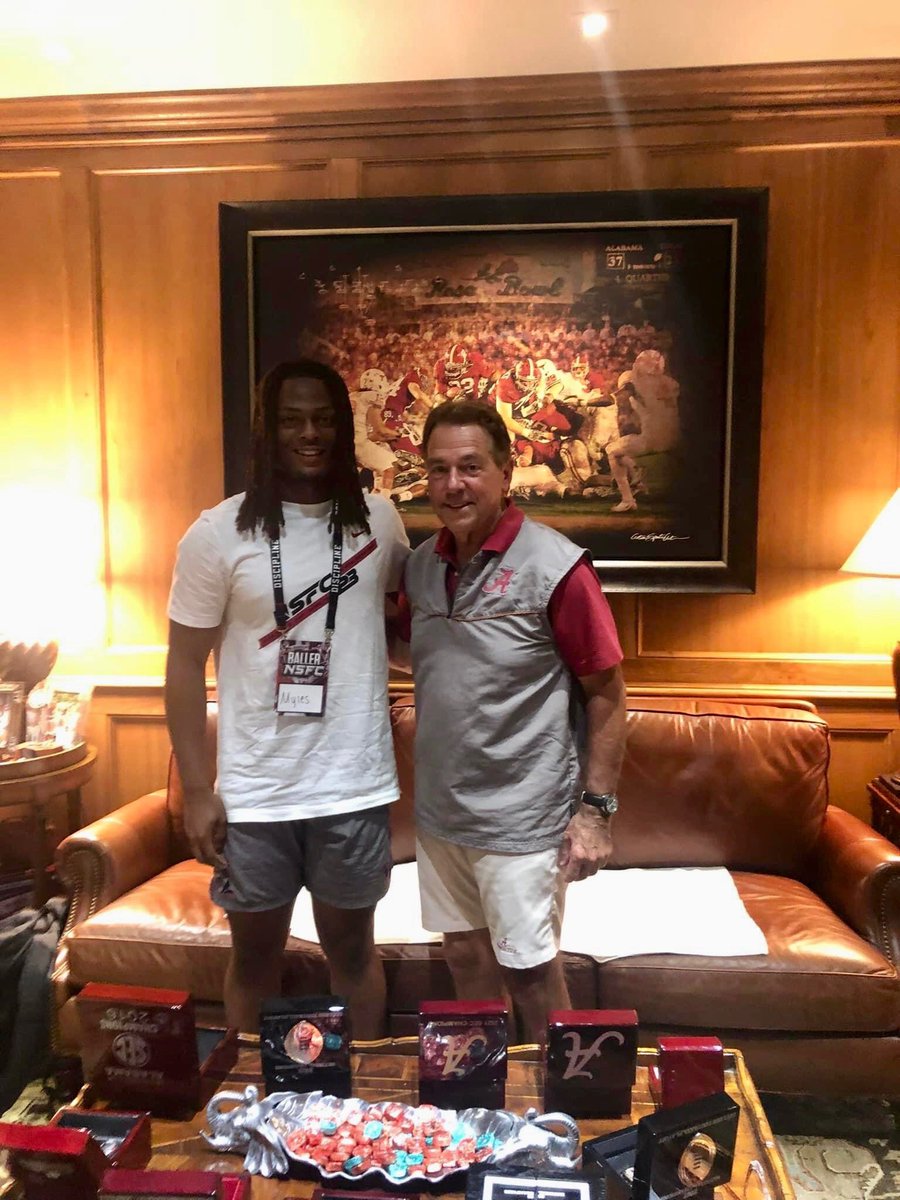 Touchdown Alabama Recruiting (@tdarecruiting) on Twitter photo T.R. Miller 2025 ATH Myles Johnson <a href="/JohnsonMyles5/">Myles Johnson</a> with Nick Saban after earning an offer from Alabama Thursday at camp. T.R. Miller 2025 ATH Myles Johnson <a href="/JohnsonMyles5/">Myles Johnson</a> with Nick Saban after earning an offer from Alabama Thursday at camp.