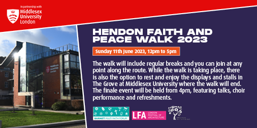 MdxInterfaith's tweet photo. Join us for the Hendon Faith and Peace Walk 2023 Sun, 11 Jun 2023 12:00 - 17:00. #interfaith #hendon #londonfestivalofarchitecture #middlesexuniversity #mdxinterfaith #architecture #northlondon #faithandpeace #faithandpeacewalk https://t.co/BLLhiNdQu5 https://t.co/BGe329v5kQ