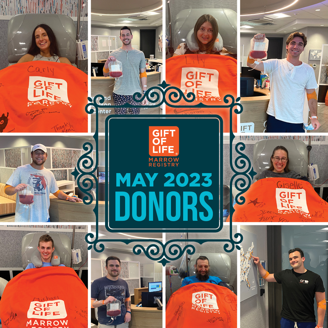 🎉 Let's hear it for our May donors!

These everyday heroes gave blood stem cells and bone marrow to help cure patients battling leukemia, lymphoma, sickle cell, and other blood cancers.

It is an honor to celebrate these lifesavers.

#SavingLives #CureBloodCancer #GOLHero