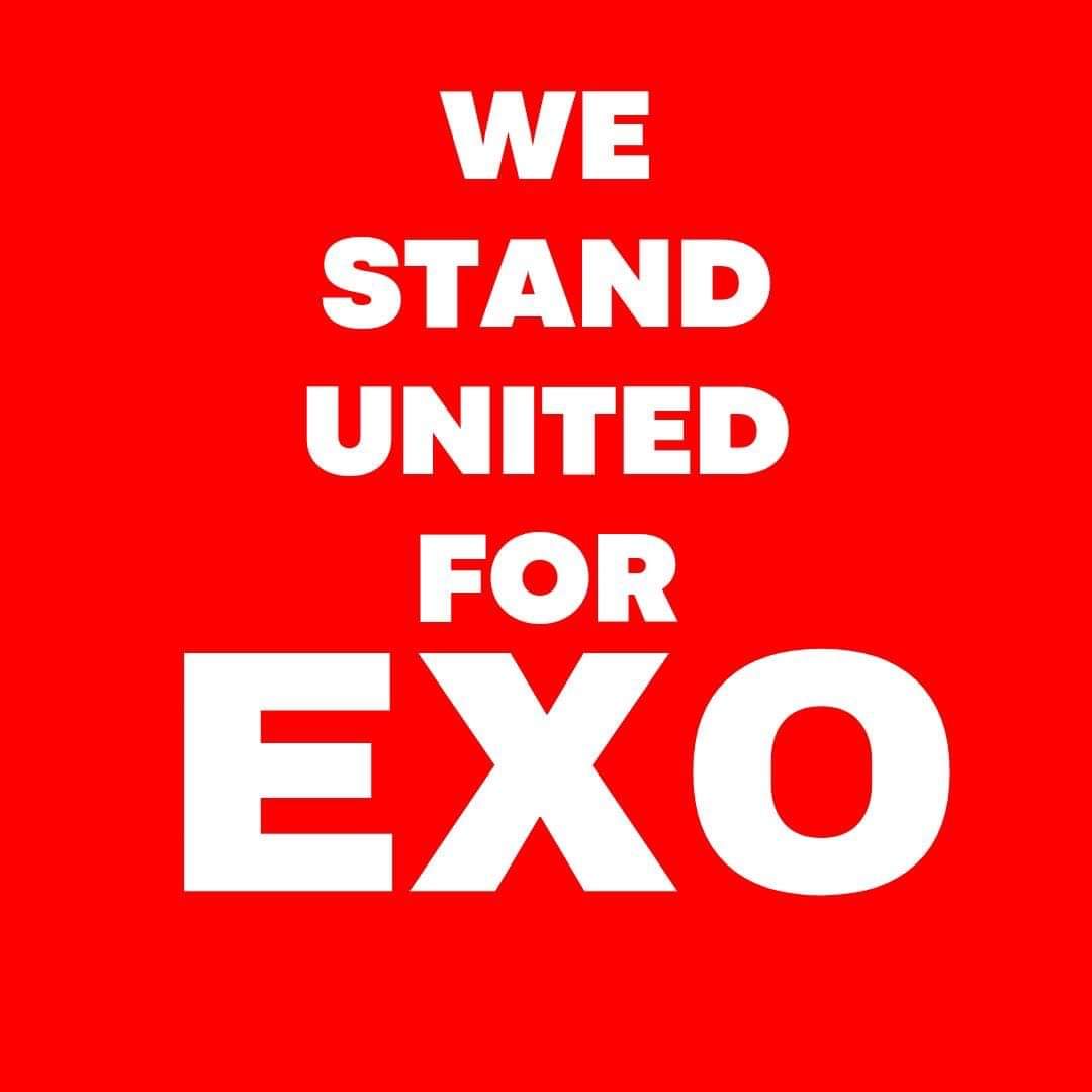 We stand united with EXO 
#WeStandWithCBX
#난_엑소말만_믿어
#위아원_엑소_사랑하자
#우린_계속_이자리에
#내청춘_내가지킨다
#엑소뒤에_항상에리있다#내청춘_내가지킨다
