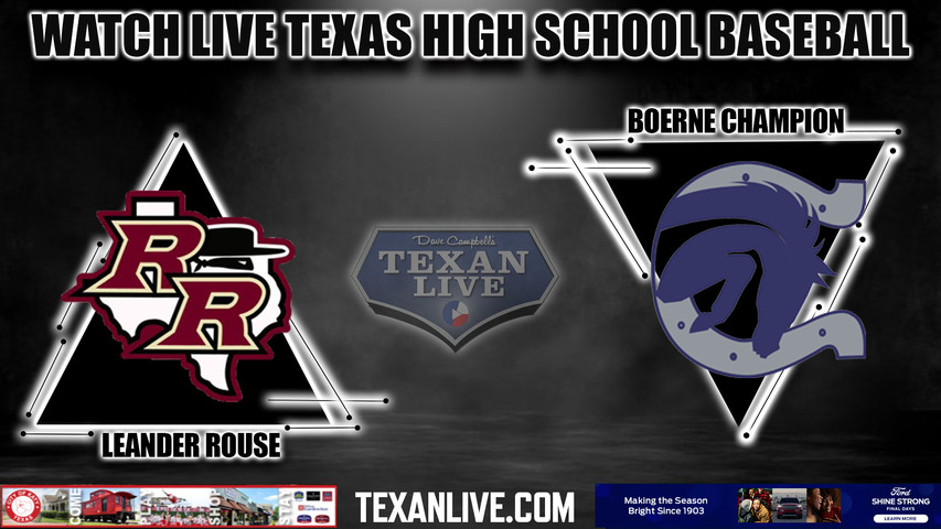 Texan_Live__'s tweet photo. BASEBALL REGIONAL FINAL PLAYOFFS
WATCH THIS GAME LIVE
Leander Rouse vs Boerne Champion
Friday 6/2/2023
Coverage begins at 7p.
Game One Live Link click here: https://t.co/dls51KgijQ
@BoerneISD @ChargerBSB @BoerneStarSport @WACAthletics08 @ChargerBoosters @Drtprice @SamChampionHS https://t.co/Dgp9Hq4snN