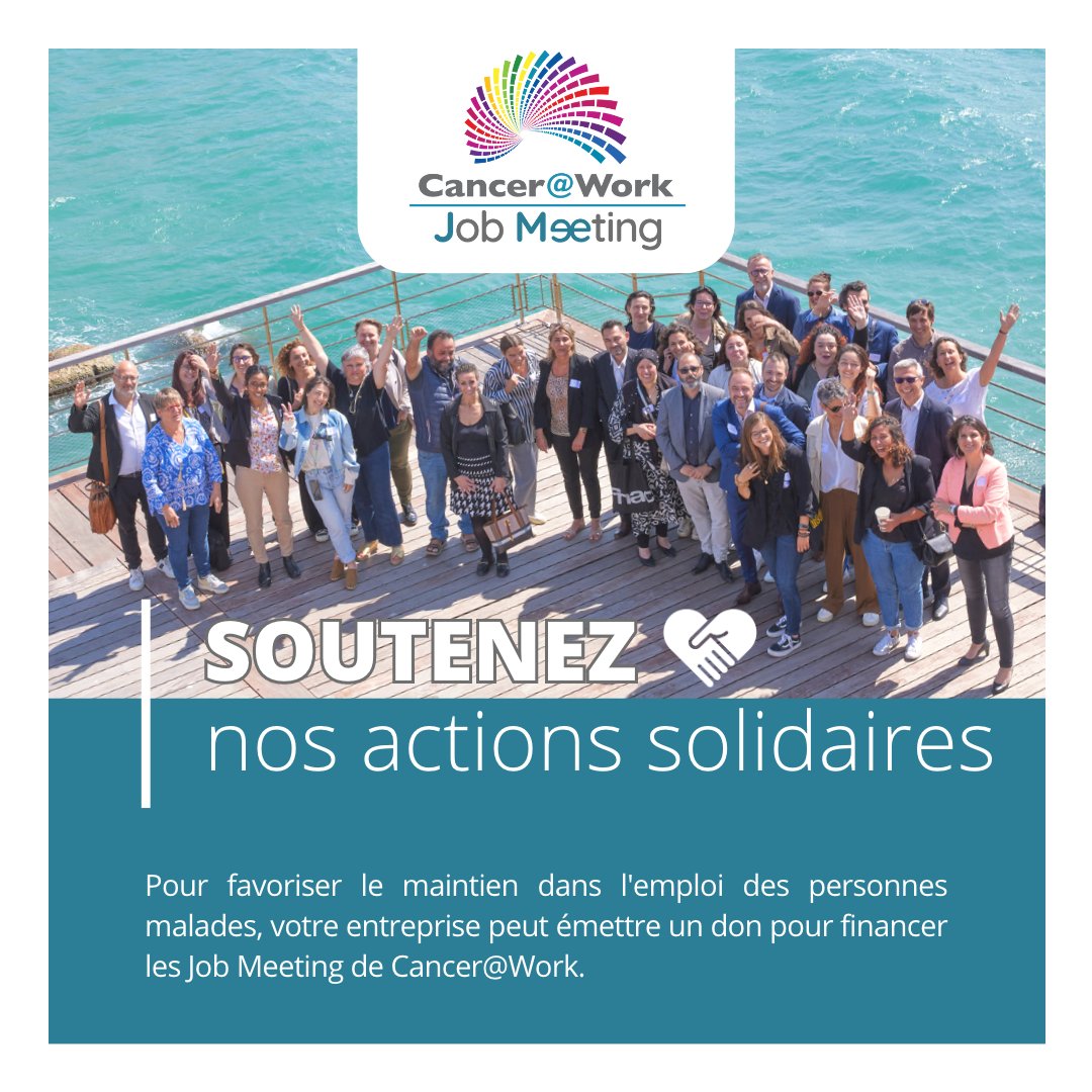 Cancer@Work (@canceratwork) on Twitter photo 𝗩𝗼𝘂𝘀 𝗽𝗮𝗿𝘁𝗮𝗴𝗲𝘇 𝗹𝗲𝘀 𝗺𝗲̂𝗺𝗲𝘀 𝘃𝗮𝗹𝗲𝘂𝗿𝘀 𝗾𝘂𝗲 𝗖𝗮𝗻𝗰𝗲𝗿@𝗪𝗼𝗿𝗸 𝗲𝘁 𝘀𝗼𝘂𝗵𝗮𝗶𝘁𝗲𝘇 𝗲𝘅𝗽𝗿𝗶𝗺𝗲𝗿 𝘃𝗼𝘁𝗿𝗲 𝘀𝗼𝘂𝘁𝗶𝗲𝗻 ?
Votre entreprise peut émettre un don déductible fiscalement pour financer nos Job Meeting
Info : npresson@canceratwork.com 𝗩𝗼𝘂𝘀 𝗽𝗮𝗿𝘁𝗮𝗴𝗲𝘇 𝗹𝗲𝘀 𝗺𝗲̂𝗺𝗲𝘀 𝘃𝗮𝗹𝗲𝘂𝗿𝘀 𝗾𝘂𝗲 𝗖𝗮𝗻𝗰𝗲𝗿@𝗪𝗼𝗿𝗸 𝗲𝘁 𝘀𝗼𝘂𝗵𝗮𝗶𝘁𝗲𝘇 𝗲𝘅𝗽𝗿𝗶𝗺𝗲𝗿 𝘃𝗼𝘁𝗿𝗲 𝘀𝗼𝘂𝘁𝗶𝗲𝗻 ?
Votre entreprise peut émettre un don déductible fiscalement pour financer nos Job Meeting
Info : npresson@canceratwork.com