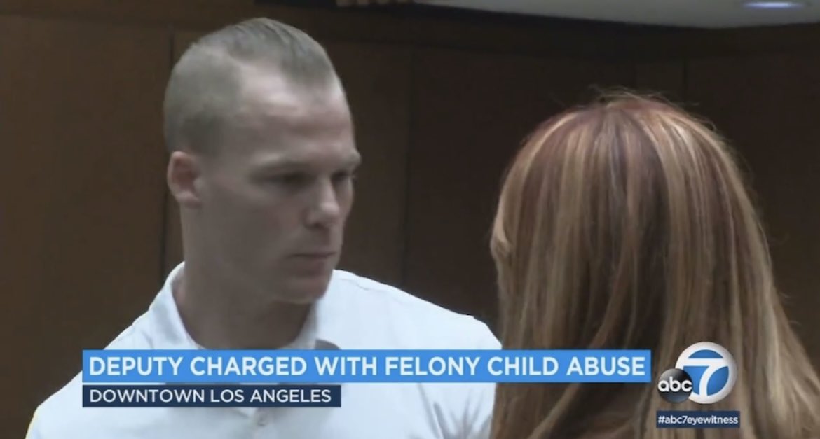 Los Angeles county sheriff’s deputy, Jim Devoe, has been charged w felony child abuse for severely beating his 5 yr old son, punching him in the face, causing serious injuries, including facial bruising and swelling & an eye hemorrhage.