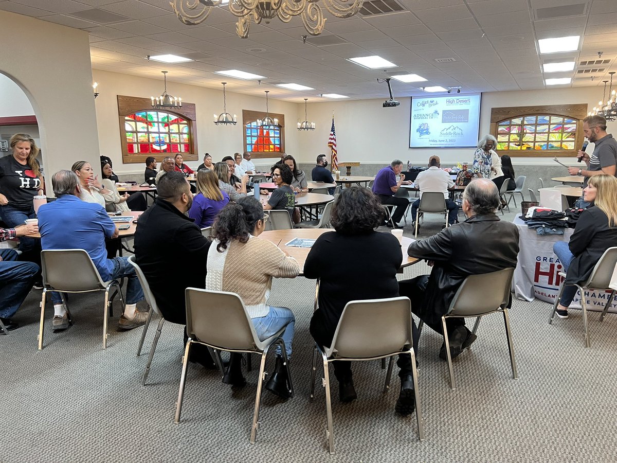 GHDChamber's tweet photo. Over 40 at today’s in-person Coffee Break! Thank you coffee sponsors: Advance Disposal &amp; Recycling Center, Thompson Family Plumbing &amp; Rooter, SaddleRock Reverse Mortgage, and Paradise Family Realty. #TheGHDCC #ILovetheHD #ghdcccoffee https://t.co/l46dPYJtyJ