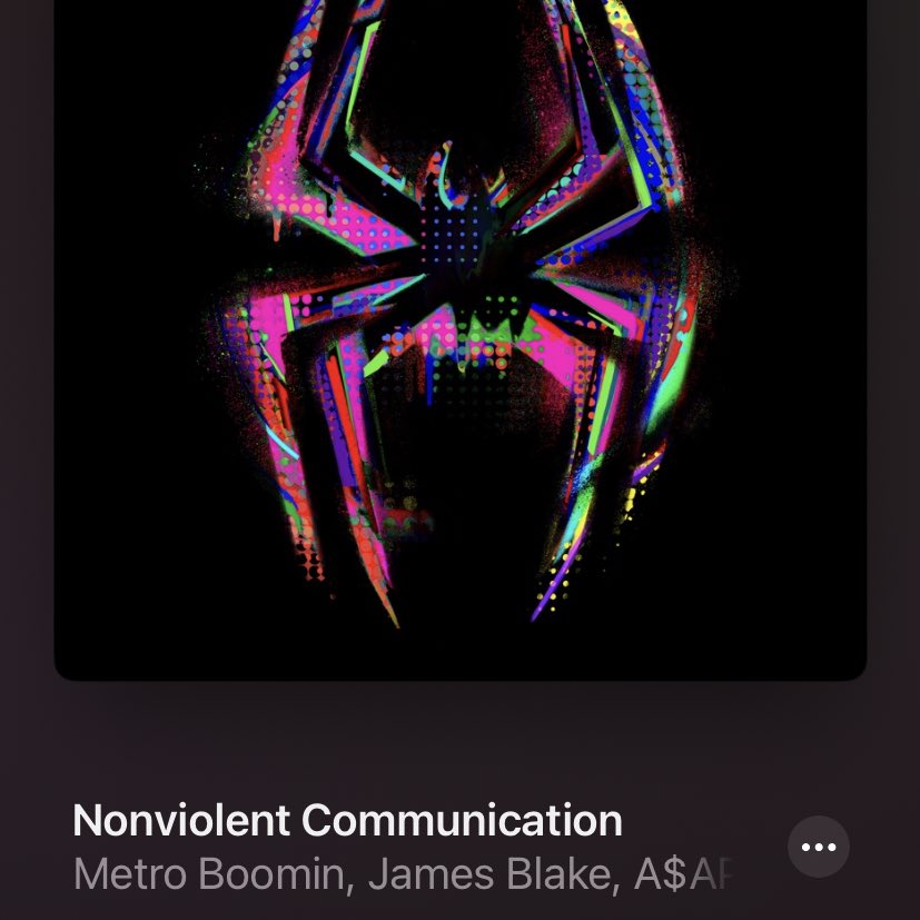 _creature_only's tweet photo. The fact that these are the songs that feature Miguel speaking to the listener.. Nonviolent Communication is Miguel before trauma and Givin’ Up is Miguel after trauma. 

#AcrossTheSpiderVerse #MiguelOHara #Spiderman2099 #MetroBoomin https://t.co/48t6ODl6tM