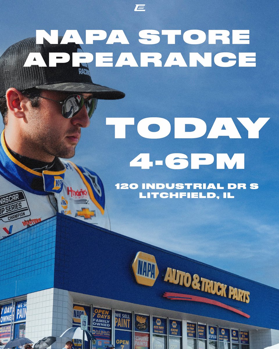 Appreciate everyone’s support this week. I’ve got the best fans.  Come say hi to me today at the NAPA store in Litchfield IL from 4-6 pm.