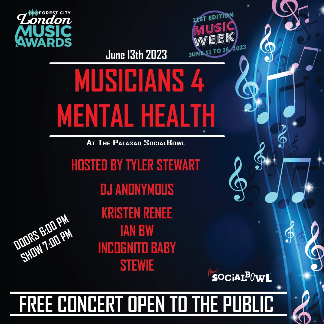 fclmalondon's tweet photo. #FCLMA23 #FCLMW23 The @fclmalondon is committed to supporting, #Musicians4MentalHealth @CMHAOntario #ldnont @SocialbowlLDN https://t.co/2MvxcvfH03