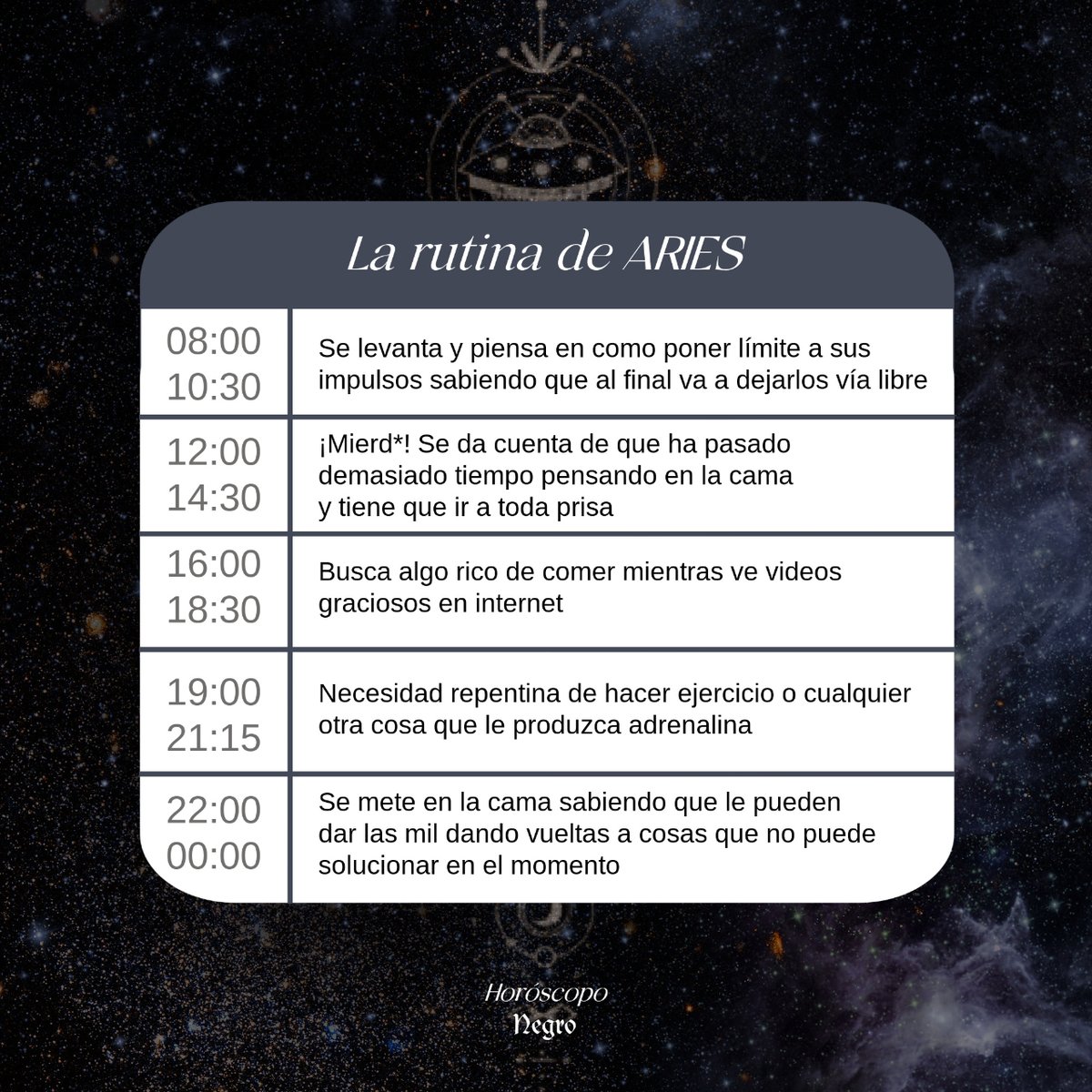 La rutina de #Aries ✨🔮✨ #horoscoponegro