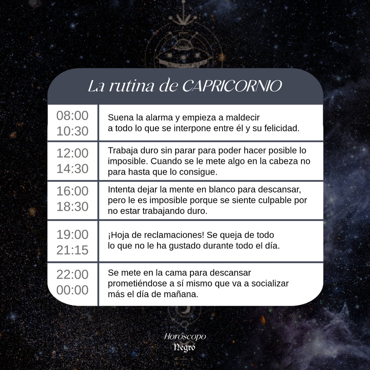 La rutina de #Capricornio ✨🔮✨ #horoscoponegro