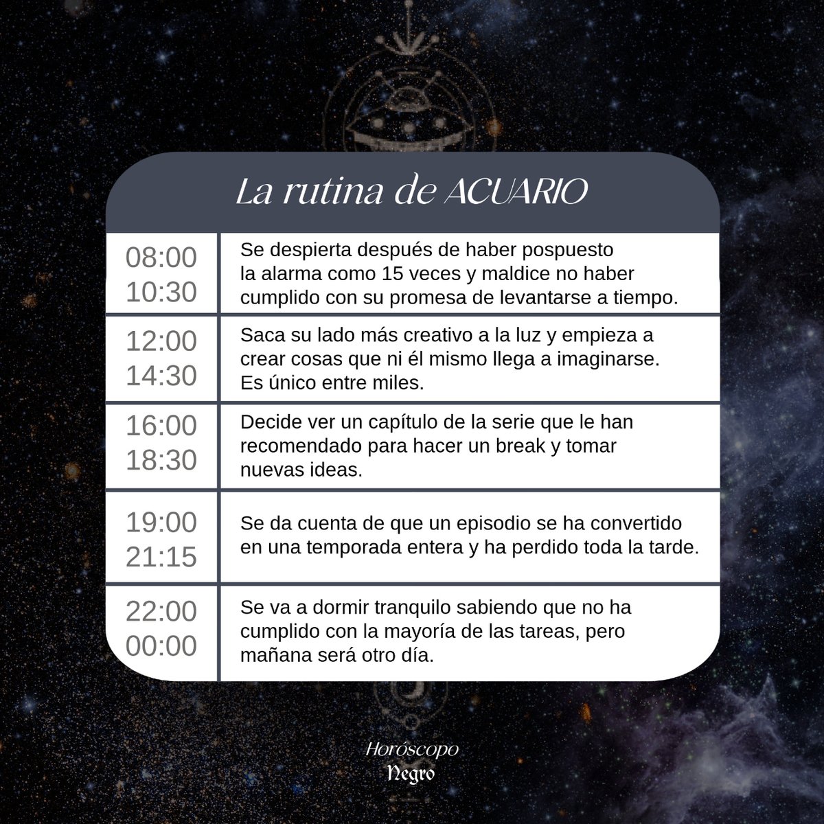 La rutina de #Acuario ✨🔮✨ #horoscoponegro