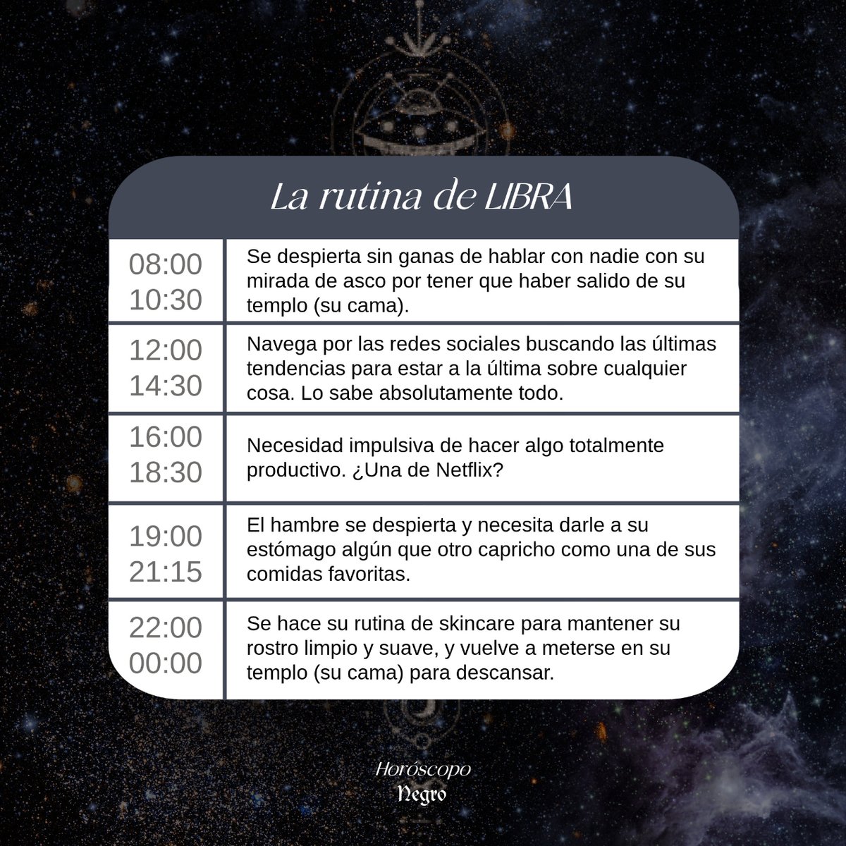 La rutina de #Libra ✨🔮✨ #horoscoponegro