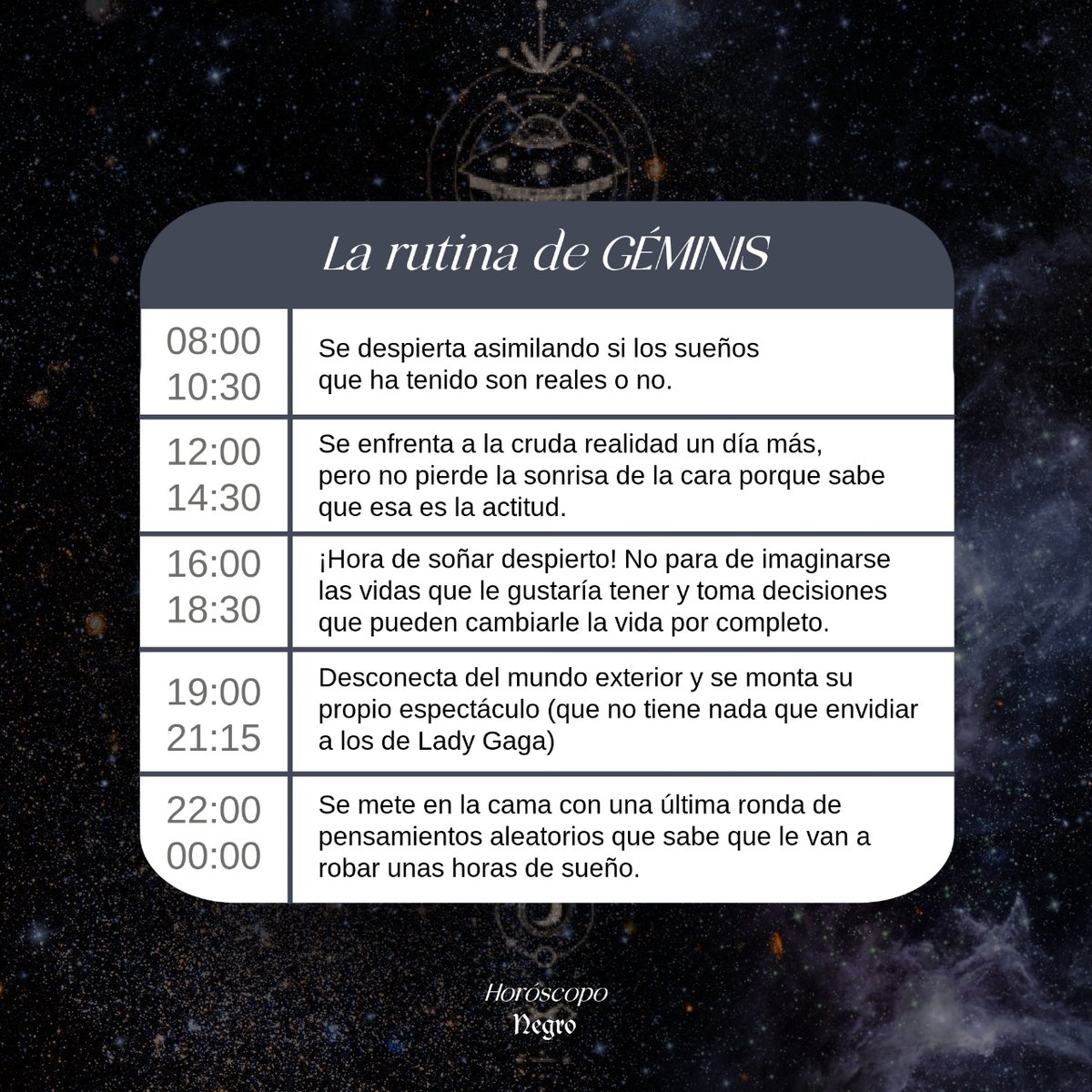 La rutina de #Géminis ✨🔮✨ #horoscoponegro