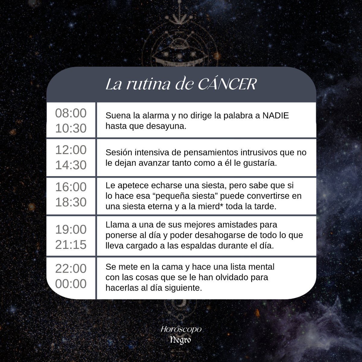 La rutina de #Cáncer ✨🔮✨ #horoscoponegro