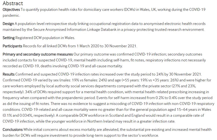 🧵4/4: Highlights 🚀
👉Abstract
👉Objectives
👉Design
👉Setting
👉Participiants
👉Primary and secondary outcome measures
👉Results

dx.doi.org/10.1136/bmjope…

#teamscience #collaboration #research #datasaveslives #COVID19 #domiciliarycareworkers