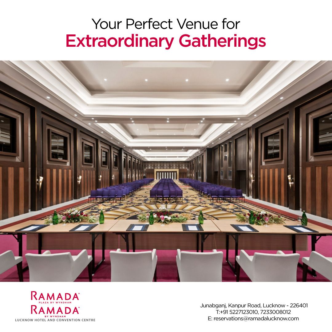 Set the stage of success. Conference hall is perfect venue for your next  corporate meeting. Book it today and let us help you take your business to the next level!

Please Call +91 7833008012 For Reservations.

#ramadalucknow #lucknowoffers #besthotel #ramadaplazalucknowhotel