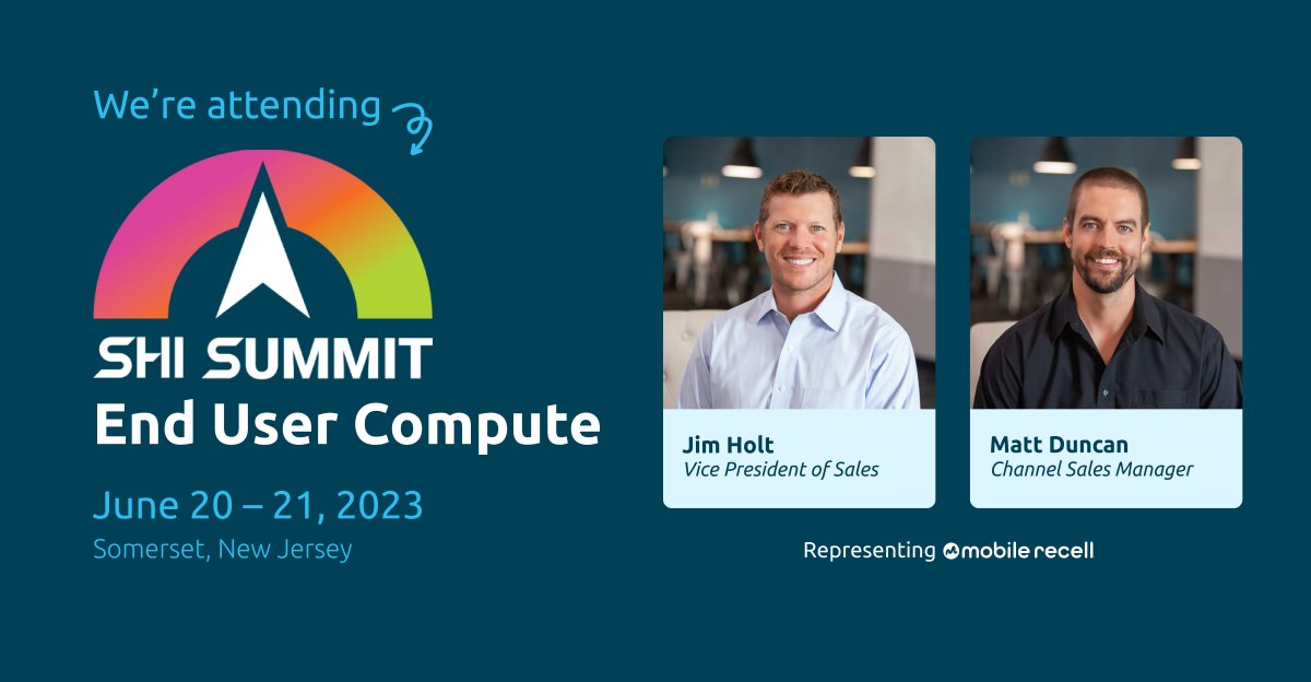 Mobile reCell will be attending the SHI End User Compute  Summit in New Jersey!

Meet with our IT experts to learn how automating your asset recovery process can help you achieve high device return rates and improve your digital employee experience.

@SHI_Intl #PartneringWithSHI