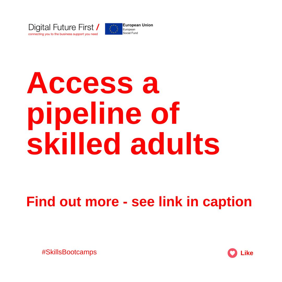 Skills Bootcamps can help you find the perfect candidate for your company with a tailored training programme made with skills shortages in mind.

Find out more: digitalfuturefirst.co.uk/skills-bootcam…

#SkillsBootcamps