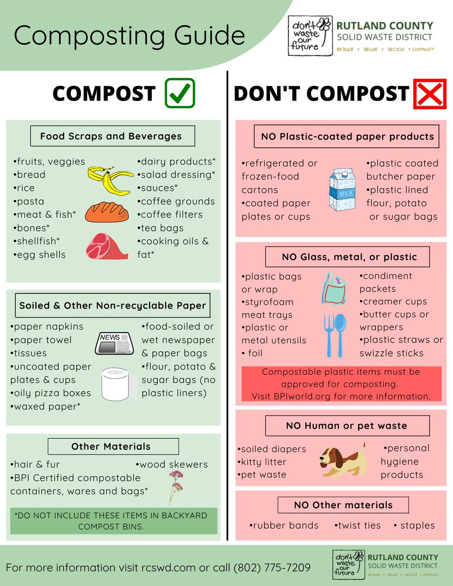 RCSWD's tweet image. Go green with composting! 🌱 Keep food waste out of landfills and turn it into nutrient-rich soil for your garden. 🌳 We&apos;ve got a helpful guide to show you how easy it is to set up your own composting system at home. #CompostingTips #SustainableLiving