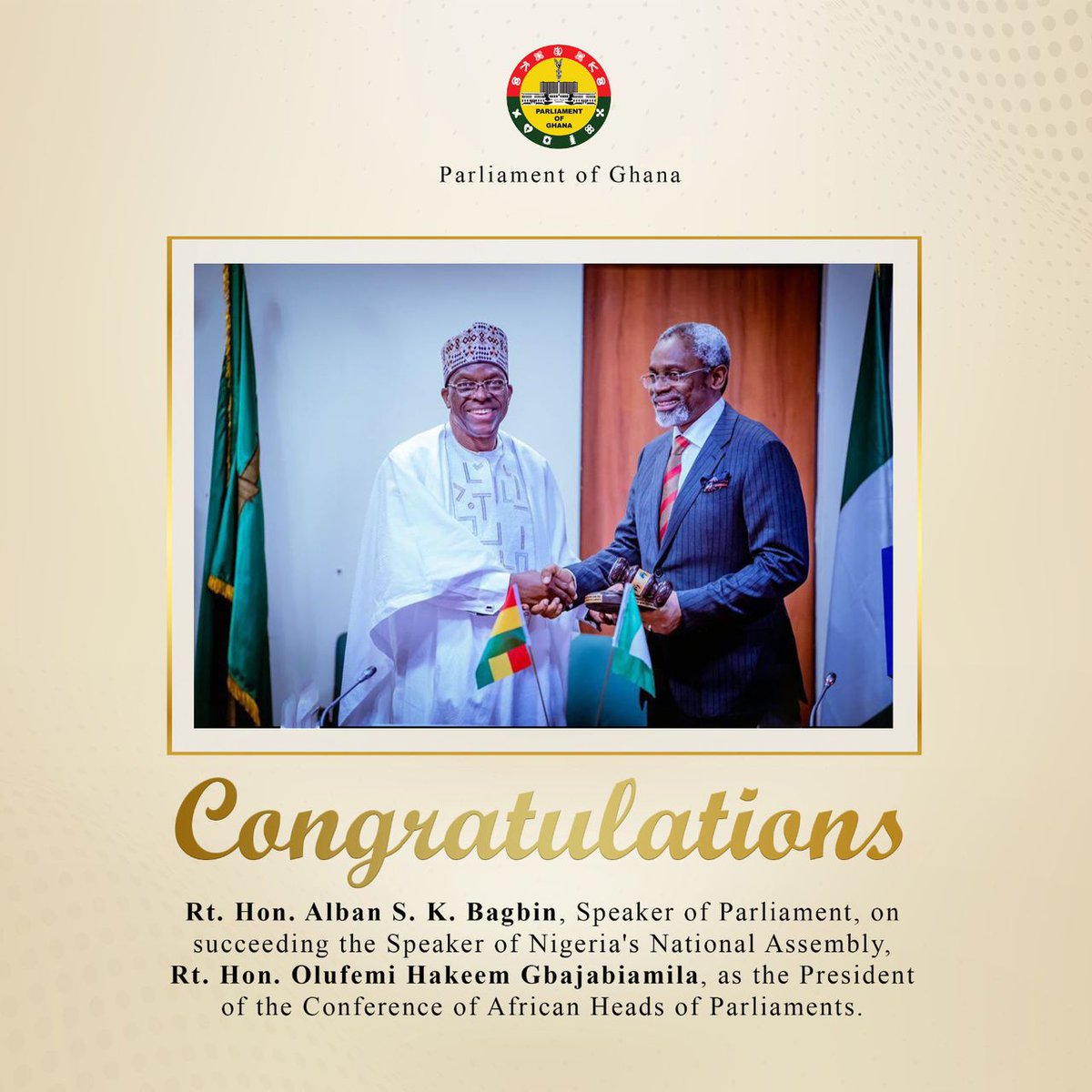 It was an honour to be elected President of CoSAP. One of the measures I will believe will set the pace for a progressive representative governance will be the need for African Parliaments to take decisive action to end the unconstitutional overthrow of democratic governments.