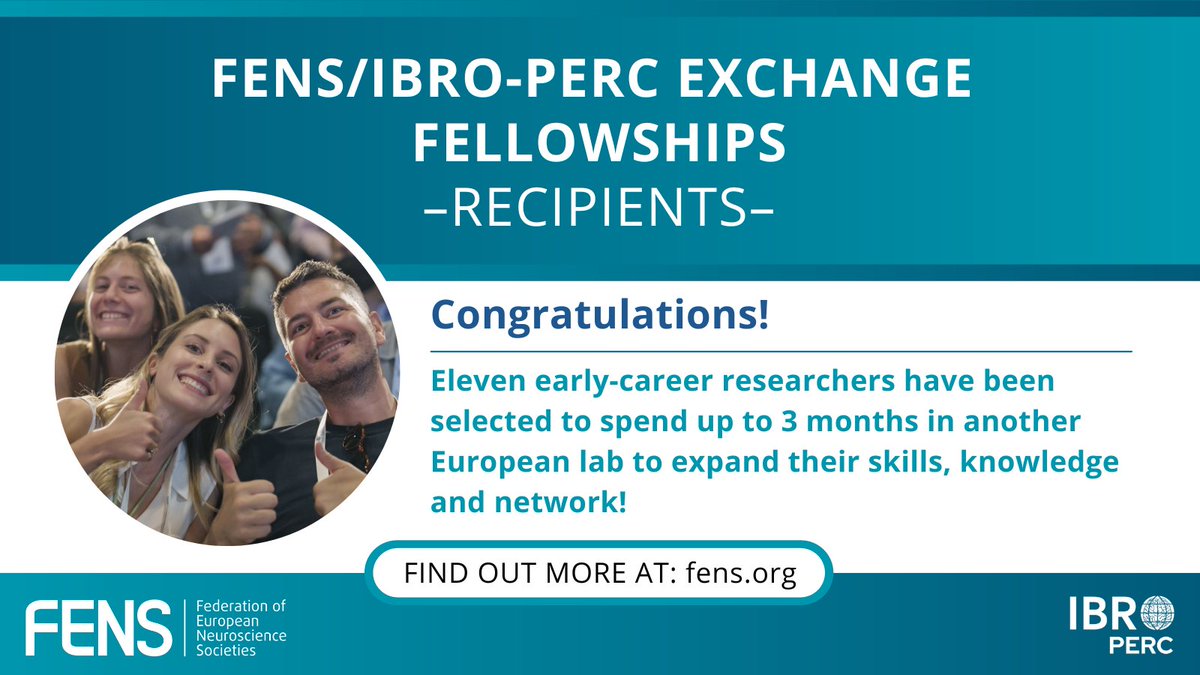 IBRO - International Brain Research Organization (@ibroorg) on Twitter photo Congratulations to all 11 @FENSorg/IBRO-PERC Exchange Fellows: ow.ly/bMwA50OzeTs 👏👏👏
If you also work in Europe and plan a short stay in a #European lab, a new call is open until 15 Oct!
<a href="/JLLanciego/">José Luis Lanciego</a> Congratulations to all 11 @FENSorg/IBRO-PERC Exchange Fellows: ow.ly/bMwA50OzeTs 👏👏👏
If you also work in Europe and plan a short stay in a #European lab, a new call is open until 15 Oct!
<a href="/JLLanciego/">José Luis Lanciego</a>