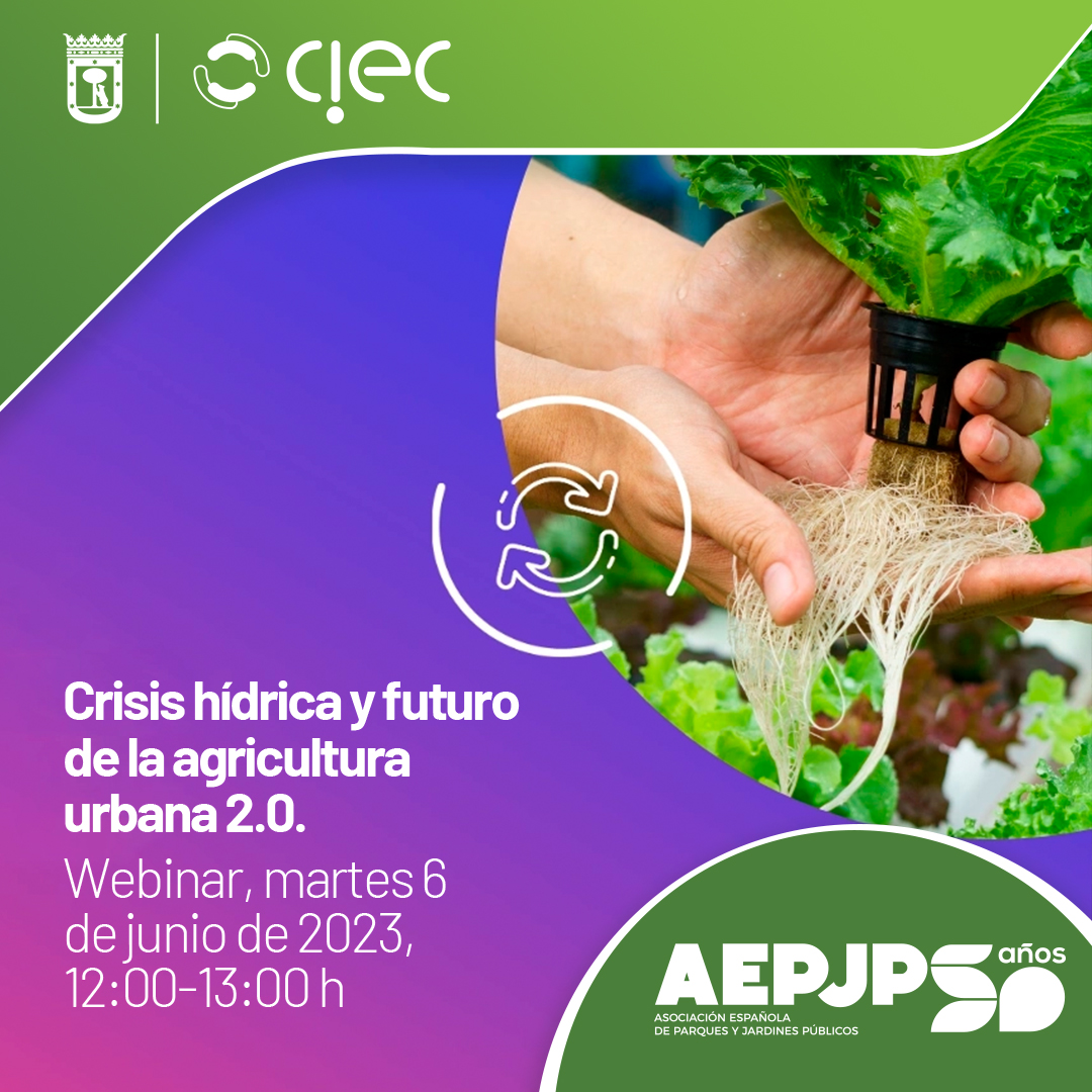 AEPJP's tweet photo. El próximo 6 de junio de 12:00-13:00h, tendrá lugar la webinar "Crisis hídrica y futuro de la agricultura urbana 2.0" organizado por el @CIEC_Madrid y @foroempresasMAD.
¡Os animaros a participar!
👉 https://t.co/aDSjgjVYm5
#AEPJP #SBNLabInclusivo #hidroponía @MADRID https://t.co/p6zxS1ZRbt