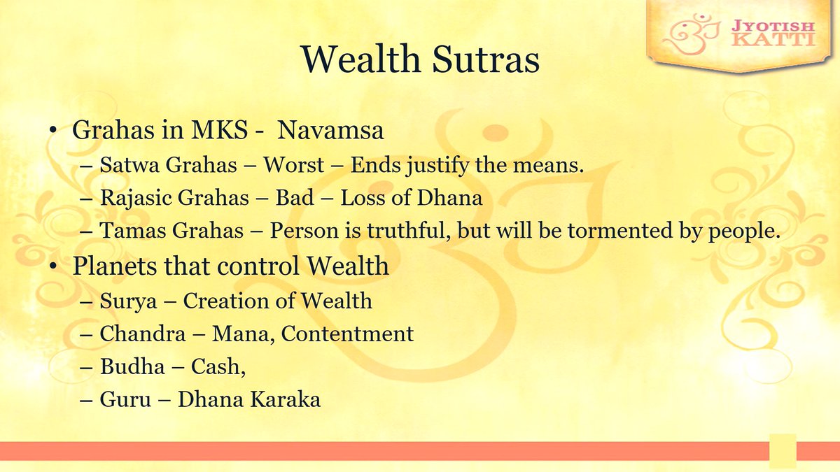 Money Sutras.  #AskPanditKatti #Wealth #WealthCreation #WealthManagement #Money #moneymatters #VedicAstrology #astrology