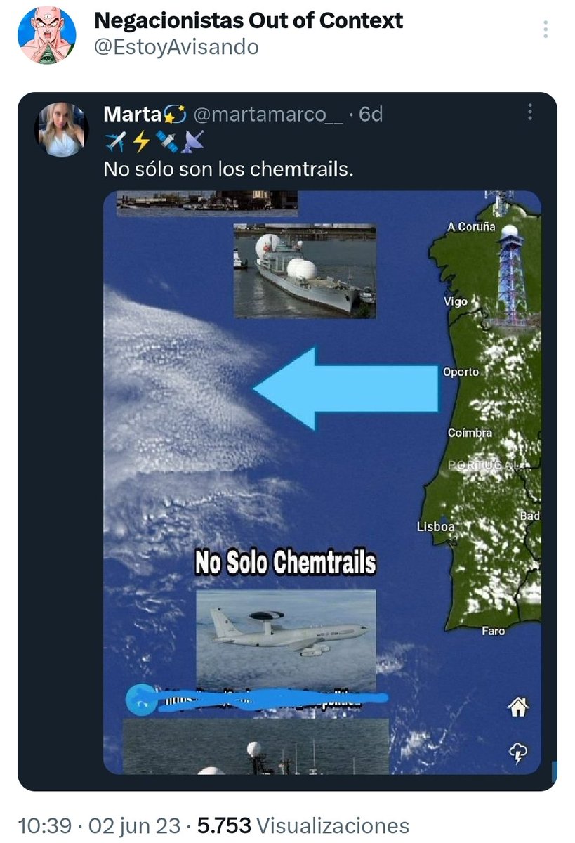 AgProvocador's tweet photo. 1/ Cómo hay mucha confusión, desconocimiento y manos negras con el tema de los métodos de #geoingenieria para la modificación climatica va hilo 🧵de tuits e hilos sobre #seatrails #shiptracks y #chemtrails 
https://t.co/wRdYsJbh4Z https://t.co/2Cw8hzyGap